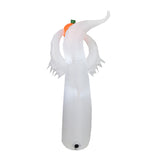 Halloween white ghost holding pumpkin decoration