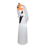 Halloween white ghost holding pumpkin decoration