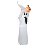 Halloween white ghost holding pumpkin decoration