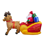 Santa Claus driving a sleigh pulled by elk