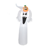 Halloween white ghost holding pumpkin decoration